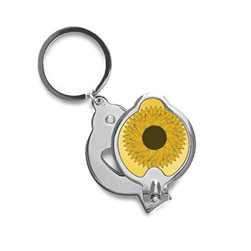 Fleur jaune tournesol coupe-ongles compact pour trousse de voyage