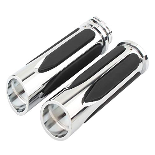 Motorcycle Hand Grips 1Inch Chrome Soft Touch Handle Grip Cable Throttle For Touring Street Glide Flh Sportster Xl Dyna Softail Vrsc Xr #TOP20