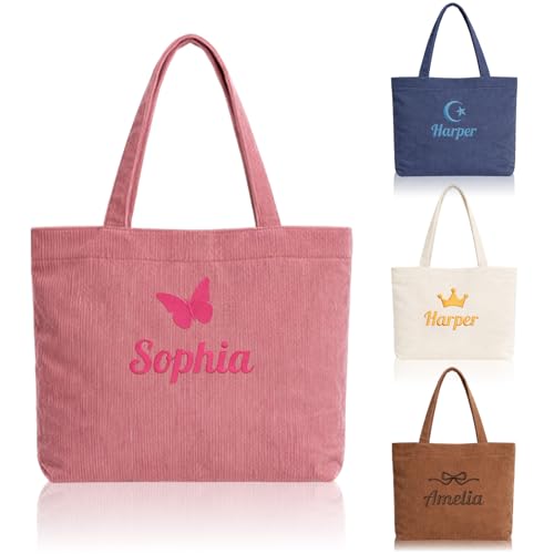 Bolso tote personalizado para mamá, de felpa, con nombre personalizado y cierre cremallera, regalo para el Día de la Madre o cumpleaños miniatura 1