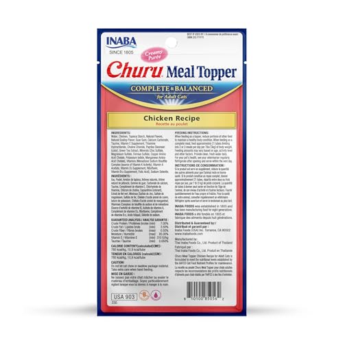 INABA Churu Meal Topper for Cat Food, Chicken, 24ct - image 7