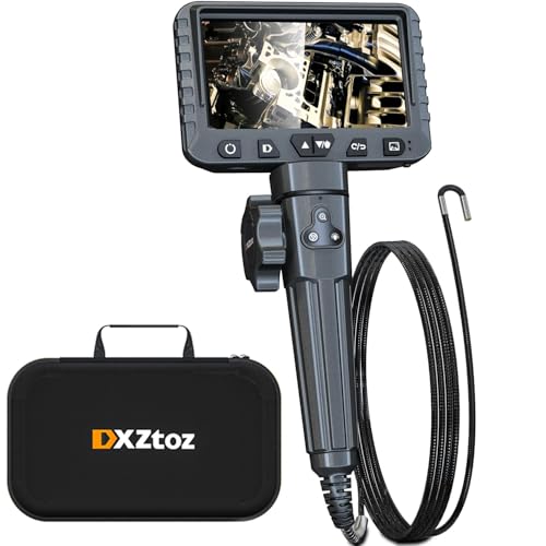 DXZtoz 3.9mm Articulating Borescope, Professional Industrial Endoscope Inspection Camera with Super Thin Articulated Camera, Flexible Fiber Optic Scope with Light, Cool Gadgets for Men- 3.3FT