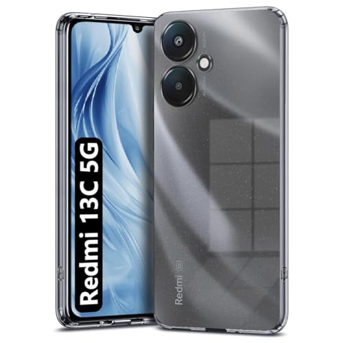 Image of COVERBLACK Soft Rubber Silicon Clear Back Cover Compatible Model for Poco M6+ 5G / REDMI 13 5G - Transparent