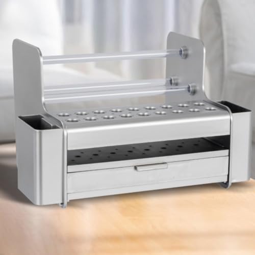 Organizador de herramientas de escritorio Uonlytech resistente con cajón color plata 3