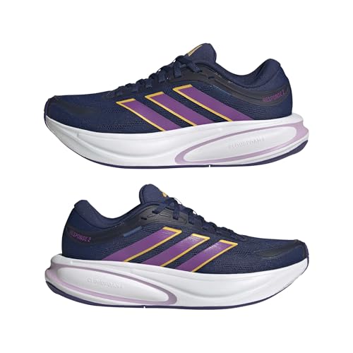 adidas Damen Response 2 Running Shoes, Dark Blue/Purple Burst/Crew Yellow, 38 2/3 EU – Ansicht 6