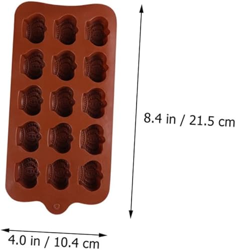 Miniatura 3 de TEHAUX Molde de silicona para corona, moldes de goma de silicona, moldes para dulces, moldes de silicona antiadherentes, barra de energía, molde de