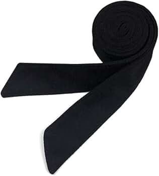 black wool tie belt