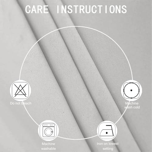 Image of LEMOMO Blackout Curtains 38 x 84 inch /Light Grey Curtains Set of 2 Panels /Thermal Insulated Room Darkening Bedroom Curtains