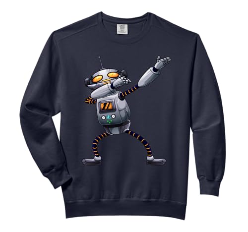 Funny Dabbing Robot | Cute Dab Dance Move Trend Machine Gift Comfort Colors Adult Sweatshirt