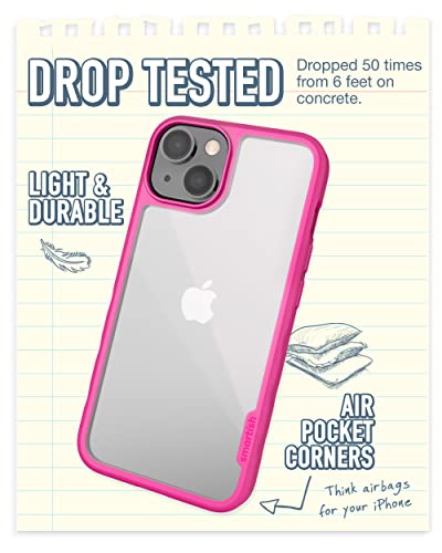 Image of Smartish iPhone 14 Slim Case - Gripmunk - [Lightweight + Protective] Thin Grip Cover - Pinking Clearly