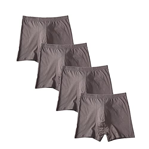 4 pcs hommes sous-vêtements boxer culottes shorts coton respirant intimé grand taille (Color : Gary, Size : X-Large) Cover