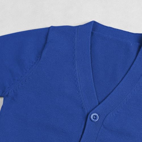 Baby Boys Girls Button Closure Cardigan Long Sleeve Knit Sweater Solid Color V-Neck Cardigan School Uniforms3