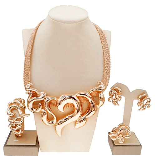Juego de joyas bañadas en oro para regalo de dama de honor de boda 3