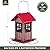 Kingsyard Cute Bird House Feeders for Outside, Hanging Metal Bird Feeder with 4 Ports, Outdoor Garden Yard Decorations for Cardinals Finches Chickadees Goldfinches & Sparrows Bird Watching