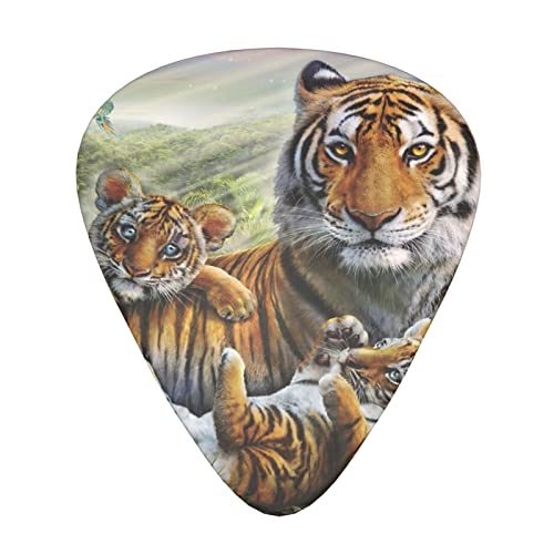 Tigers Médiators en celluloïd coloré pour guitare basse, amateurs de musique, guitares, électriques et acoustiques avec 0,46 mm, 0,71 mm, 0,96 mm - Les Beatles, Paul McCartney, John Lennon, RIngo Starr, George Harrison Tigers Médiators en celluloïd coloré pour guitare basse, amateurs de musique, guitares, électriques et acoustiques avec 0,46 mm, 0,71 mm, 0,96 mm