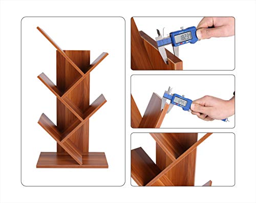 Homefort 3-Shelf Bookshelf Tree Bookcase Wood Bookshelves Storage Rack Mdf Tree Shelf Display Organizer For Books,Magazines,Cds And Photo Album Holds Up To 5Kgs Per Shelf #TOP7