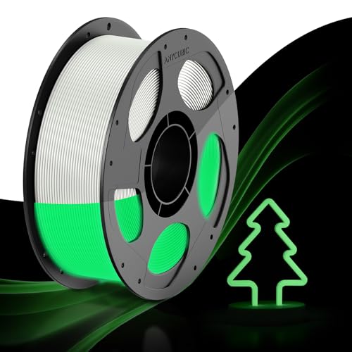 Image of ANYCUBIC PLA 3D Printer Filament, Glow in the Dark, 3D Printing PLA Filament 1.75mm Dimensional Accuracy + /- 0.02mm, 1KG Reusable Spool (2.2 lbs), Glow Green