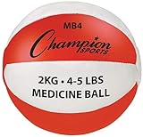 Champion Sports Exercise Medicine Balls, 4-5 lbs, Leather with No-Slip Grip - Weighted Med Ball Set for Weight Training, Stability, Plyometrics, Cross Training, Core Strength - Heavy Workout Ball