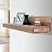 WOMO-DESIGN Etagère Murale Suspendue Bois d'Acacia Massif 110x23x18 cm Support de Rangement Rectangulaire Flottante Bibliothèque Panneau Mural Style Maison de Campagne Chambre à Coucher Bureau Salon