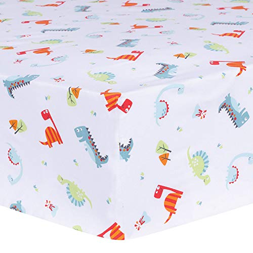 Trend Lab Dinosaur Roar 3 Piece Crib Bedding Set, Can Be Used As A Blanket Or A Playmat For Tummy Time, Includes Quilt, Fitted Crib Sheet And Skirt #TOP3
