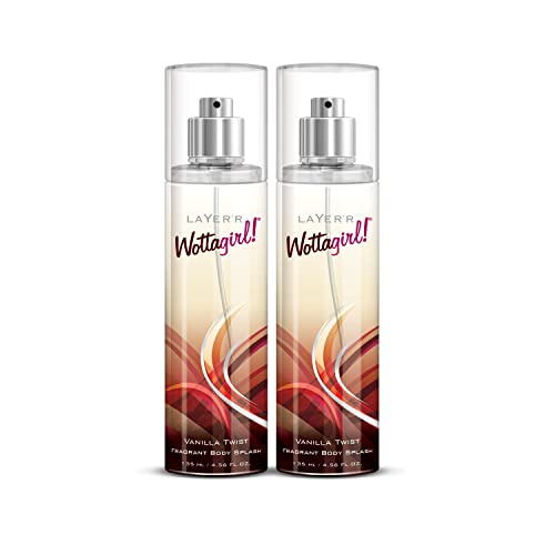 Layer’r Wottagirl Vanilla Twist Fragrant Body Splash for Women | Long Lasting Fragrance (135ml) (Pack of 2)
