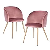 EGGREE Mid-Century Modern Velvet Accent Living Room Armchair Upholstered Leisure Club Chairs Set of