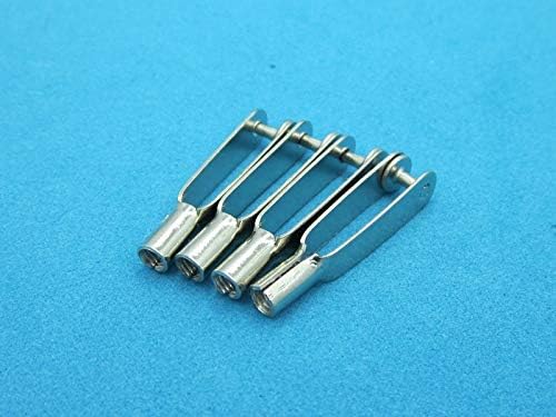 Parts & Accessories M3 Metal Clevis Chuck Linkage Pushrod Servo Horn Steel Clevis Chuck 3mm Pull Rod Clips M3L25mm Rod Clamp for RC Boats/Aircrafts - (Color: 20pcs)