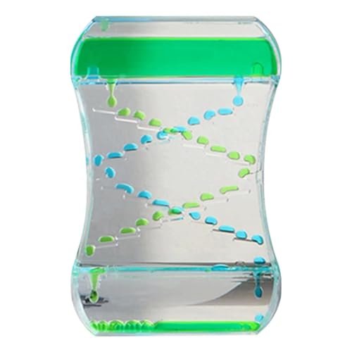 Liquid Timers - Spiral Oil Visual, Calming Motion Bubbler Sensory Toy | Smooth Liquid Drop Display Decor Piece for Desk Classroom Bedroom Home Relaxation Focus Tool | Stress Relief