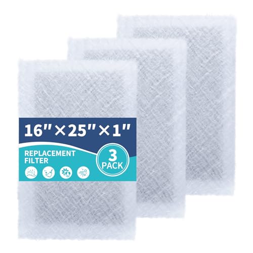 Almohadillas de filtro 16x25 para un aire limpio en tu hogar compatible con SolaceAir, pack de 6