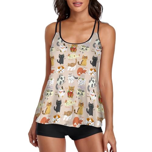 Tankini para mujer con pantalones cortos que evita rozaduras y aporta total libertad