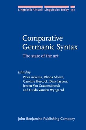 Comparative Germanic Syntax: The state of the art: 191 book cover