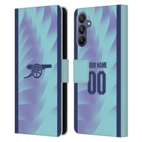 Coque en cuir à portefeuille compatible avec Samsung Galaxy A15 Arsenal FC Troisième Kit 2024/25