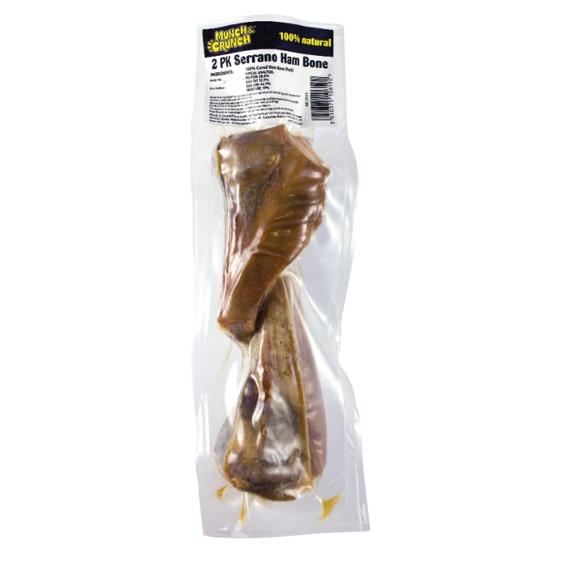 Munch & Crunch Dog Treats Serrano Ham Bones 2pk x 18 Packs