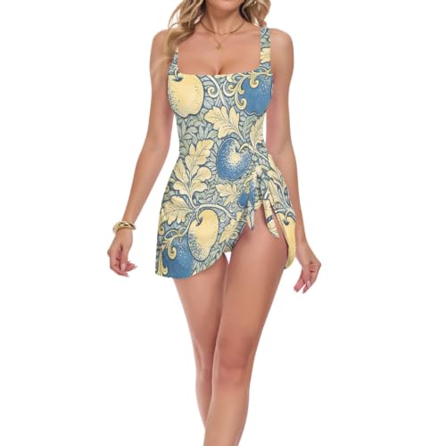 Maillot de bain une pièce femme minceur l'élégance rétro William Morris Fruit pour rayonner