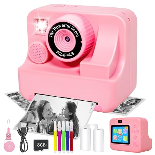 Kids Instant Print Camera with Screen & Memory Card - Perfect Gift