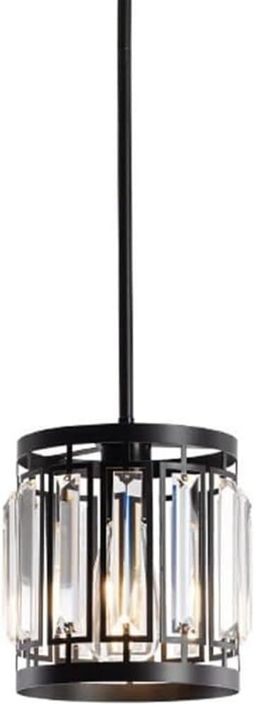 Lampe suspendue moderne à prisme en cristal pour cuisine et îlot