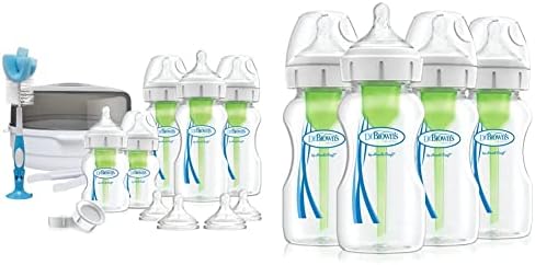 Dr. Brown's Options+ Anti-Colic Baby Bottle, Wide Neck, Newborn G...