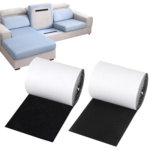 Fita autocolante extra forte, velcro adesivo frontal e verso, velcro industrial adesivo forte Hook and Loop fecho para casa e escritório-10 cm x 2 m