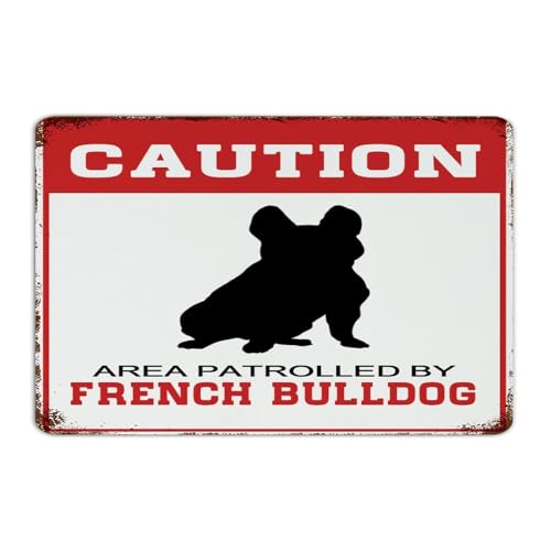 Cadeau bouledogue français : panneau métallique décoratif pour chambre et intérieur
