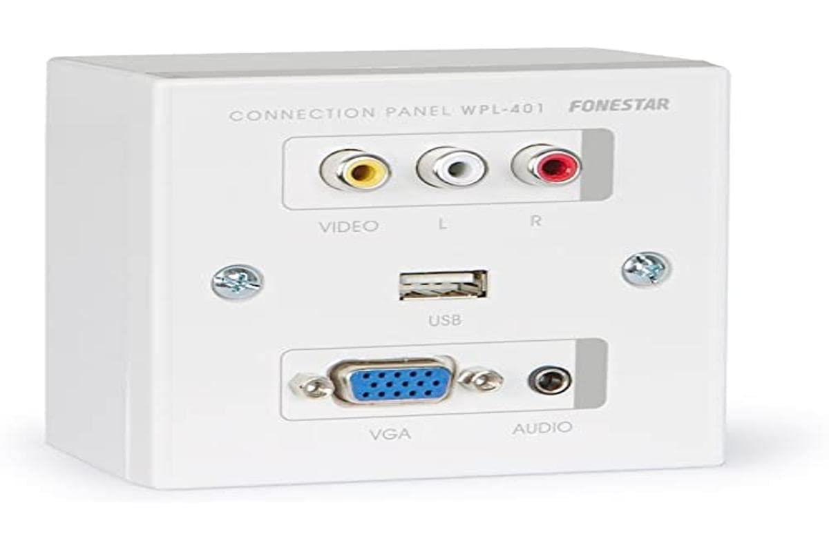 Panel de conexión VGA, USB y A/V para salas de reuniones modernas 2