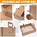 ondware 3 PCS Disposable Litter Boxes for Cats, Foldable Cardboard Cat Litter Box, Portable Waterproof Travel Litter Box for Cats（17.5x13.6x5.3 Inch）