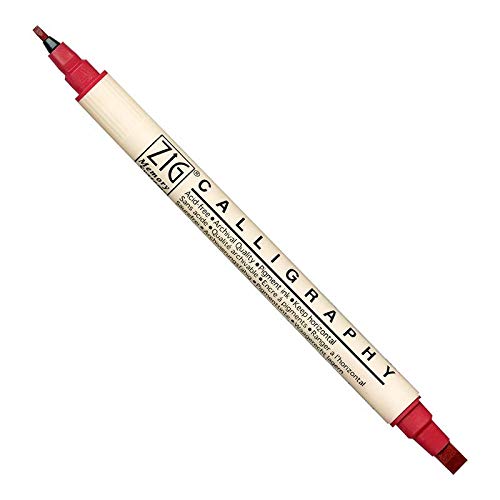 Feutres calligraphie Kuretake Jig MS-3400-024 rose à double pointe 2mm et 5mm