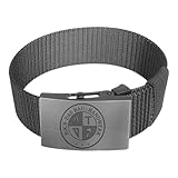 GravurManufakturBerlin Hosengürtel Bauhandwerk Handwerk und Zunftzeichen Nylongürtel 4cm breit Einheitslänge kürzbar (Bau-Handwerk)