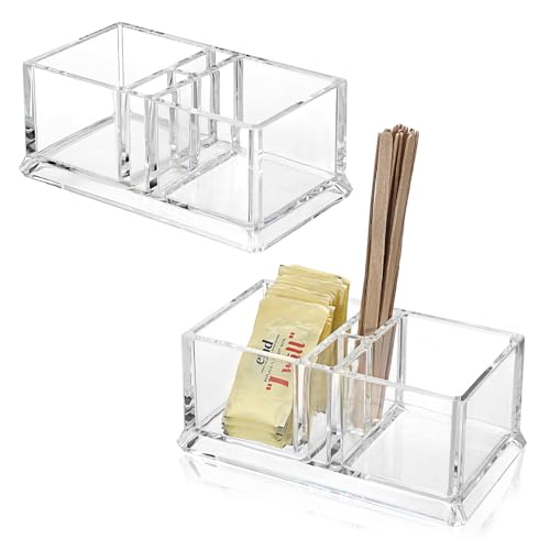 Bag Organizer, Coffee Stirrers Straws Small Condiments Packet Holder, Sugar Caddy Dispenser For Countertop Coffee Bar