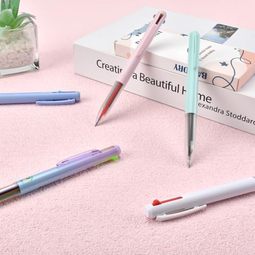 BAYTORY Canetas de gel de 3 cores, caneta retrátil de tinta de gel de ponta fina de 0,5 mm, cores so