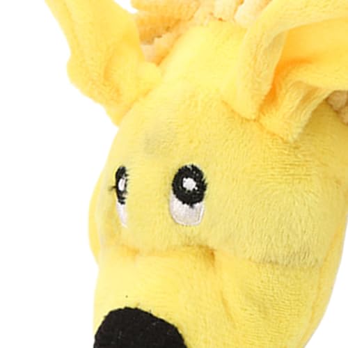 Quietschendes Spielzeug für Hunde- Interaktive Tierpuppe | Plüschtier- Design Hundezahnspielzeug mit Baumwollseilschwanz- zum Zahnen von kleinen, mittelgroßen Rassen, Welpen, Kätzchen, Indoo-8
