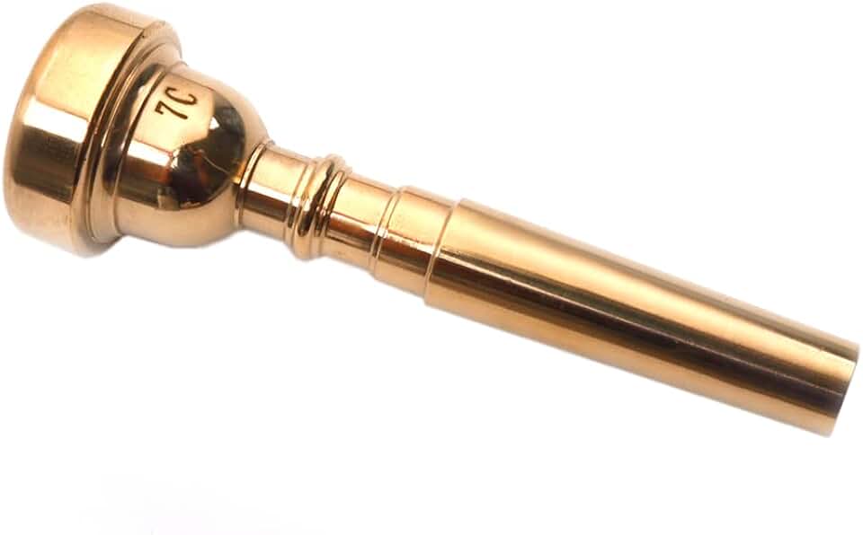 Bocal De Metal Para Trompete 7C Dourado Laqueado