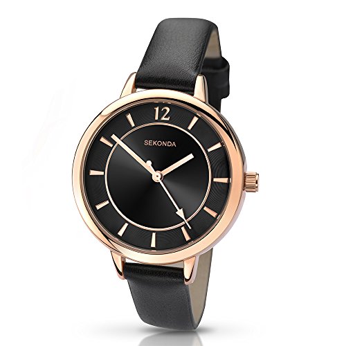 Sekonda Women's Analogue Quartz Watch with 35mm Alloy Case, Analogue Display and PU Strap