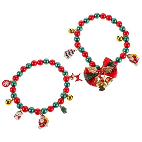 DIYEAH 2 Piezas Lindo Collar de Mascotas Corbata de Lazo para Mascotas Collar de Perro con Campana Festivo