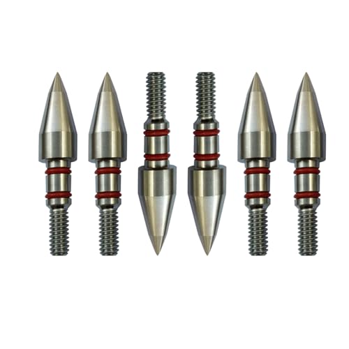 100/125/150/200 Grains Archery Field Points Practice Field Tips, Stainless Steel Archery Target Practice Hunting Arrow Tip for Recurve, Compound Bow Crossbow, Screw in Broadheads (A 5/16″-100grains) - Thumbnail 3