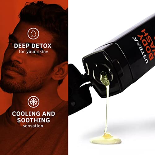 USTRAA Body Wash- Activated Charcoal - 250 ml - Deep Skin Detox with Activated Charcoal - Image 2
